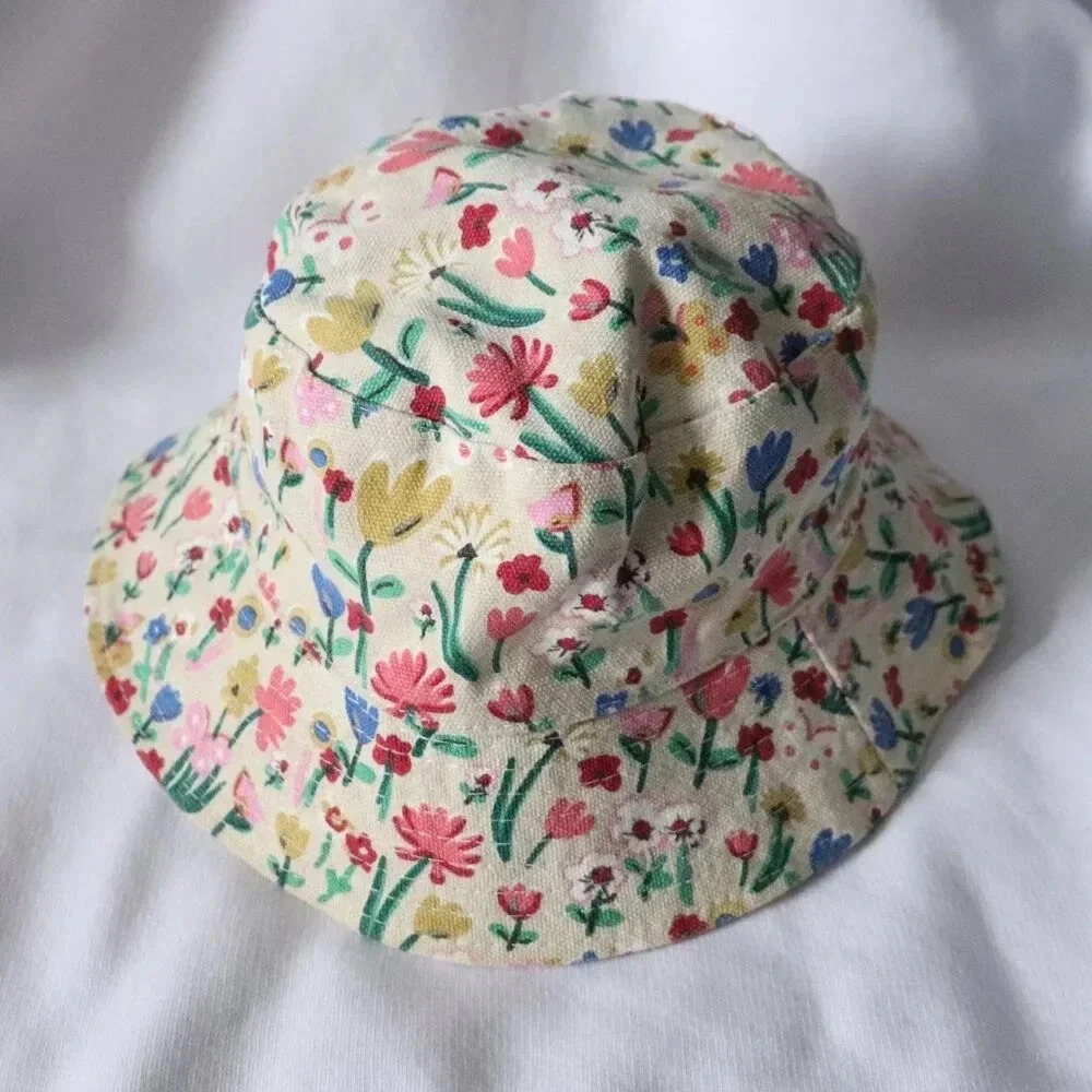 Floral Kids Youth‎ 100% Cotton Lightweight Summer Bucket Hat